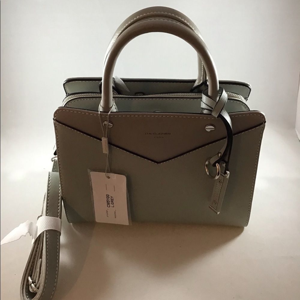 David Jones moss green small handbag.